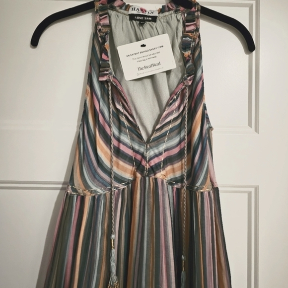 Hartly Love Sam Striped Sleeveless Multi-Color Long Dress sz xs - Picture 3 of 13